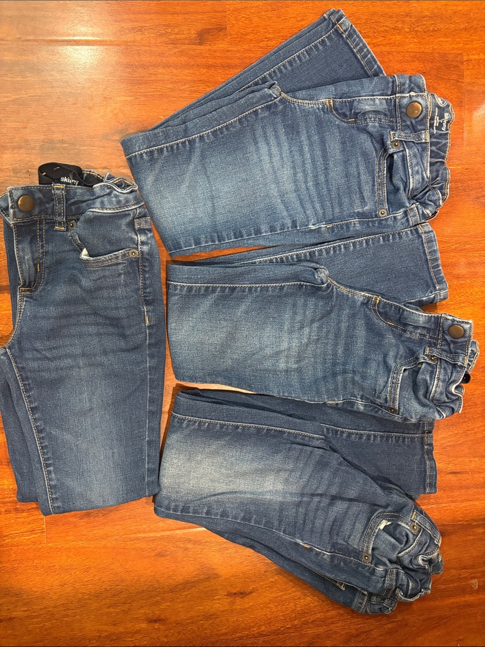 Jean Bundle (7 girls jeans) Light & Dark Wash Stretch skinny Jeans. - Picture 3 of 3